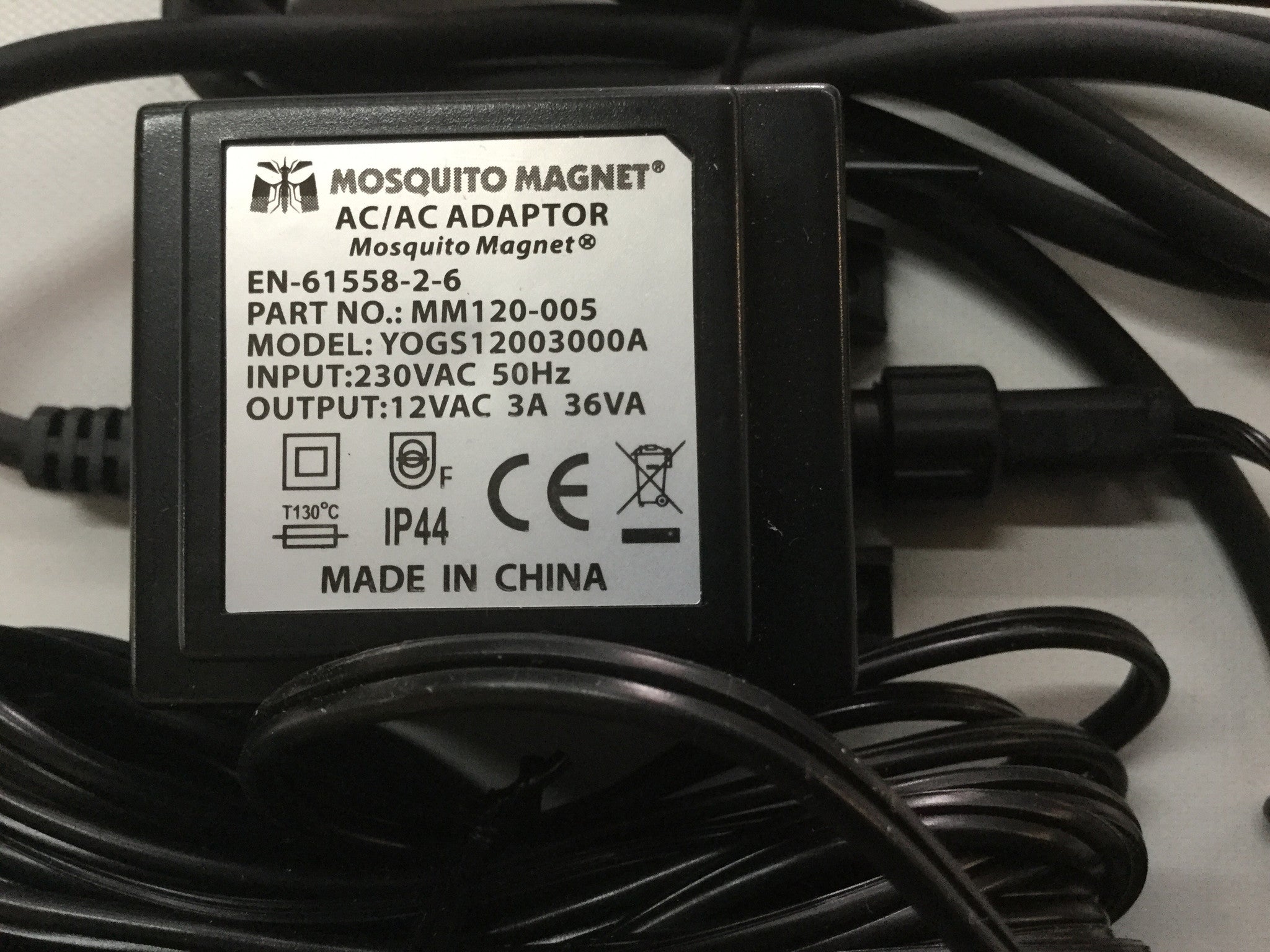 Close A/C Power Supply EU Mosquito Magnet 230v